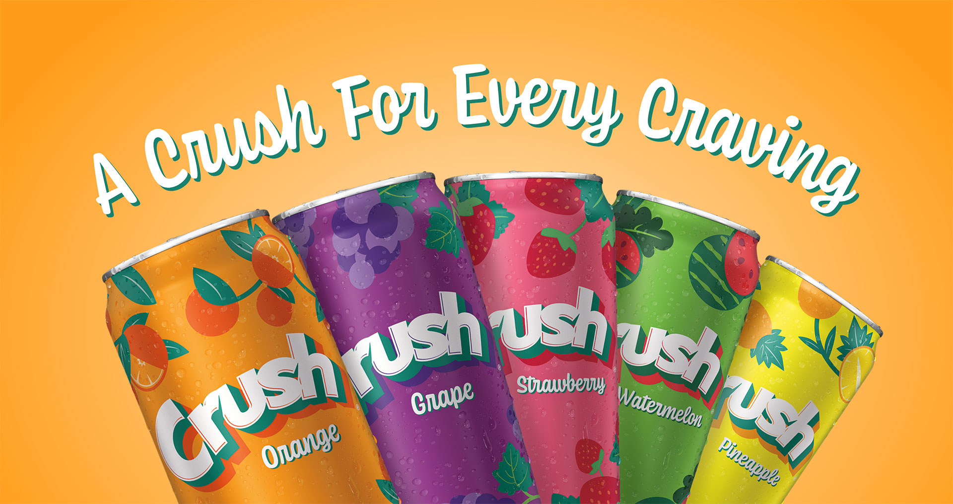 Orange Grape Strawberry More Crush Soda